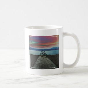 Bike On Pier Greece Coffee Mug