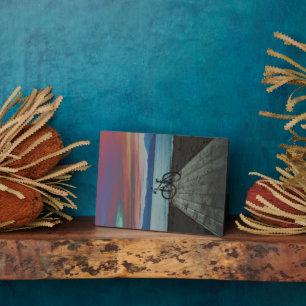 Bike On Pier Greece Plaque