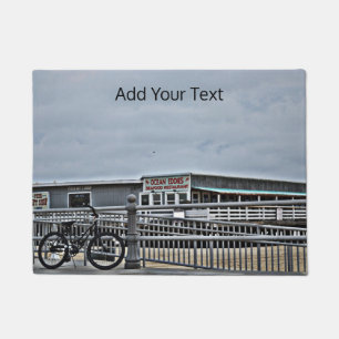 Bike On The Boardwalk by Shirley Taylor Doormat