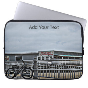 Bike On The Boardwalk by Shirley Taylor Laptop Sleeve