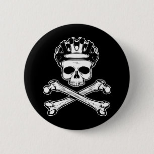 Bike or Die - Bike and Crossbones 6 Cm Round Badge