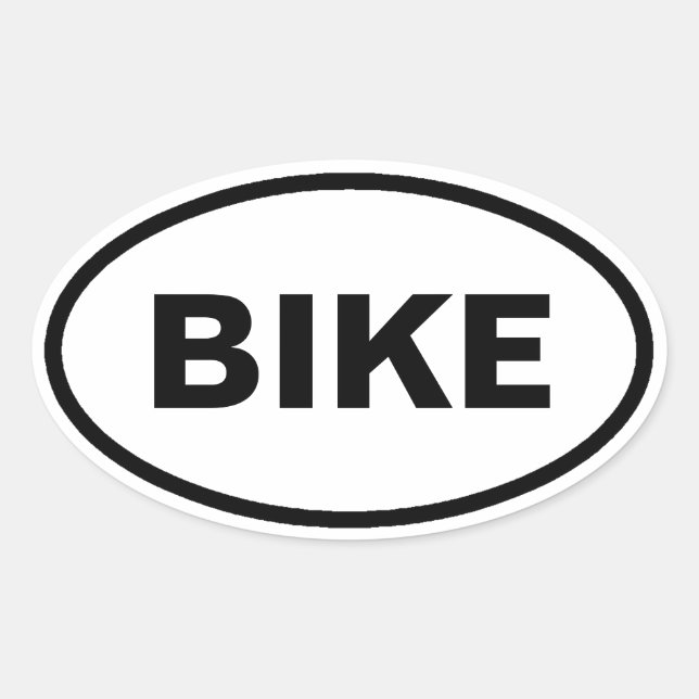 Bike oval car stickers (Front)