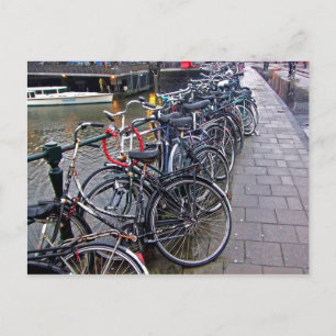 Bike Parking -- Amsterdam in November Postcard