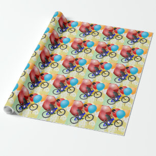 Bike Race Coach Sports Fun Boys Tournament Destiny Wrapping Paper