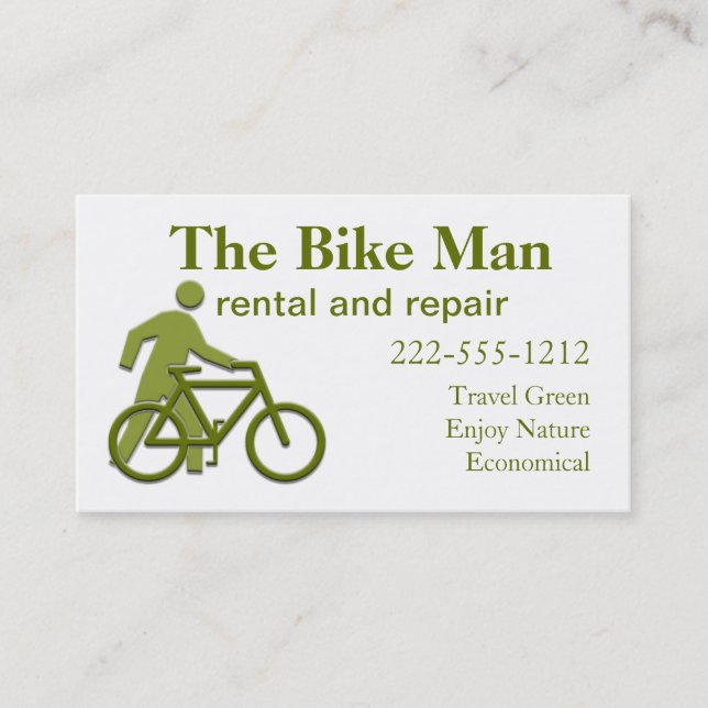 Bike Rental and Repair Business Card (Front)