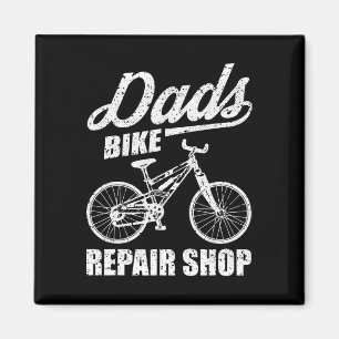 Bike Repair Shop Funny Dad Mountain Biking Cycling Magnet