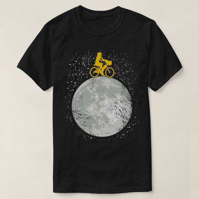 Bike ride on the moon Gift idea 2 T-Shirt (Design Front)