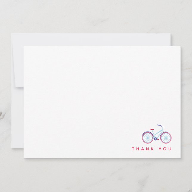 Bike Ride Thank You Note Card (Front)