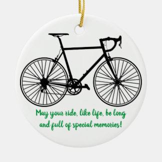 Bike Rider Ceramic Ornament