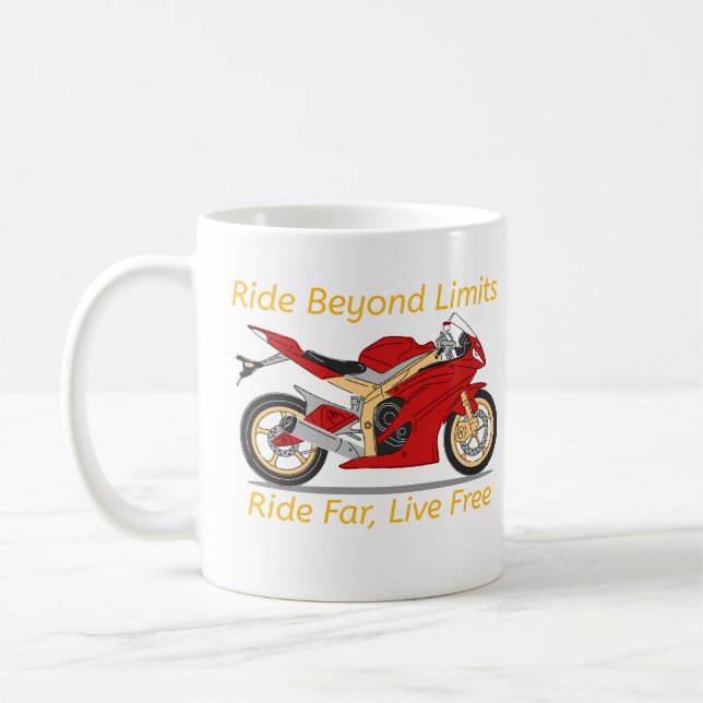 bike riding coffee mug (Left)