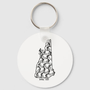 Bike Riding New Hampshire Cycling Mountain Biking Key Ring