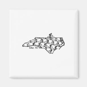 Bike Riding North Carolina Cycling Mountain Biking Magnet