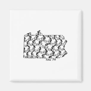 Bike Riding Pennsylvania Cycling Mountain Biking Magnet
