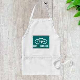 Bike Route Sign Cycling Path Bicycle Trail  Standard Apron