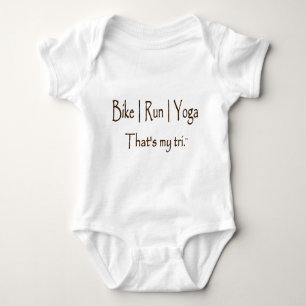 Bike   Run   Yoga Baby Bodysuit