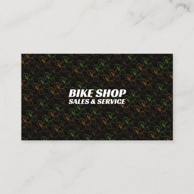Bike Sales Cycling Bicycle Shop Service Repair   Business Card (Front)