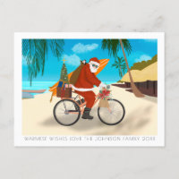 Bike Santa Tropical Island Summer Holiday