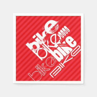 Bike; Scarlet Red Stripes. Napkin