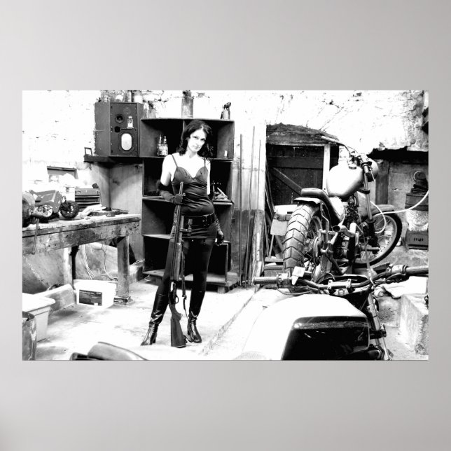 Bike shed with rifle and Jack Poster (Front)