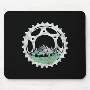 Bike Sprocket And Trees Mountain Biking Vintage Na Mouse Pad