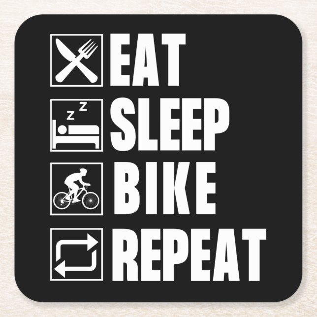 BIKE SQUARE PAPER COASTER (Front)
