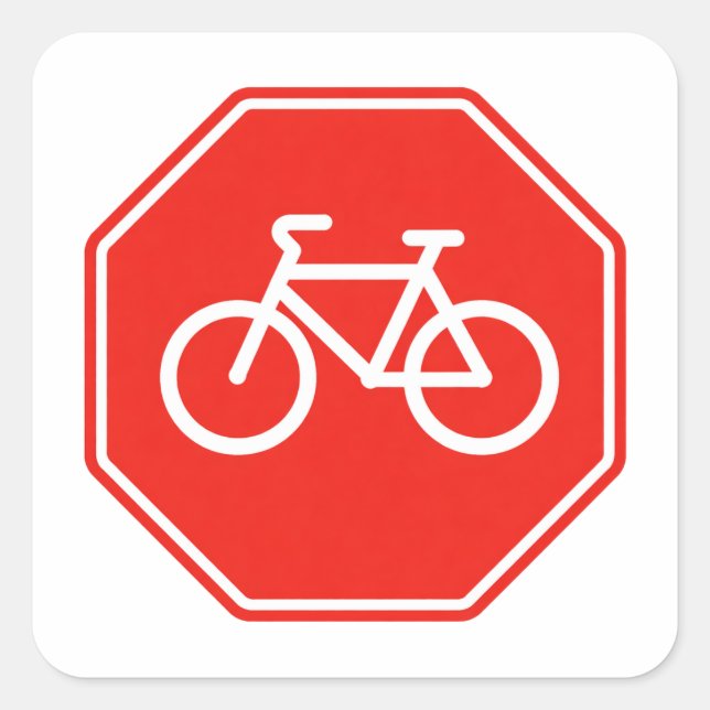 Bike stop square sticker (Front)
