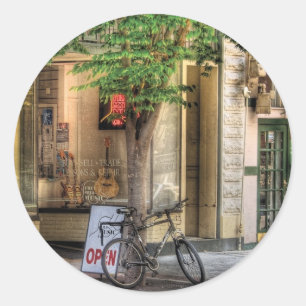 Bike - The Music Store Classic Round Sticker