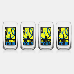 Bike Tour Art Can Glass