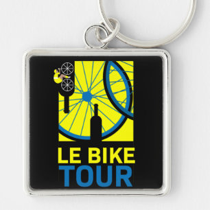 Bike Tour Art Key Ring