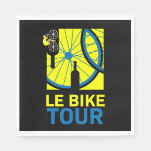 Bike Tour Art Napkin