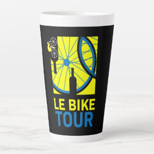Bike Touring Art Latte Mug