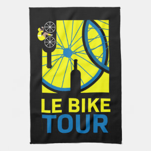 Bike Touring Art Tea Towel