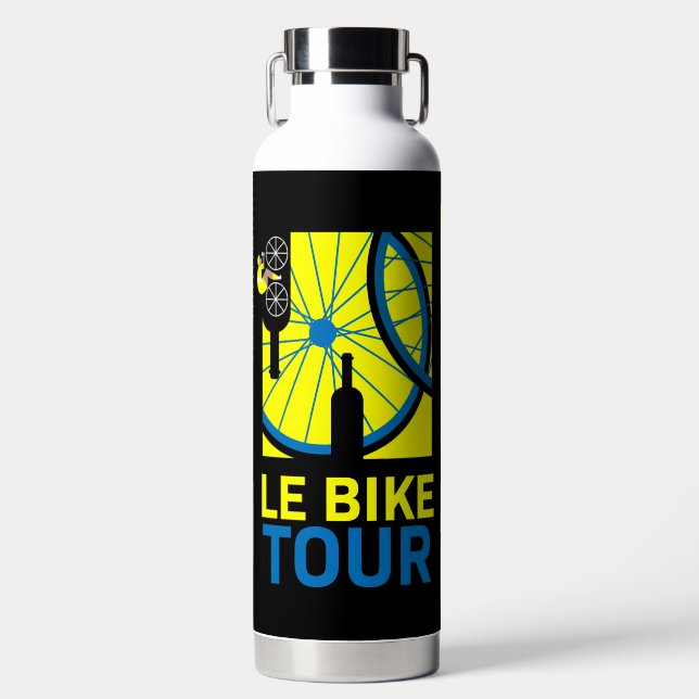Bike Touring Art Water Bottle (Front)