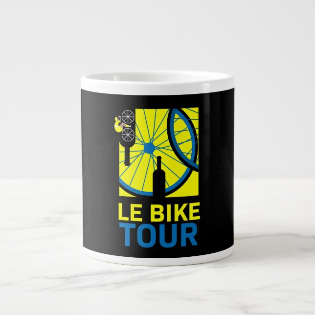 Bike Touring  Large Coffee Mug (Front)