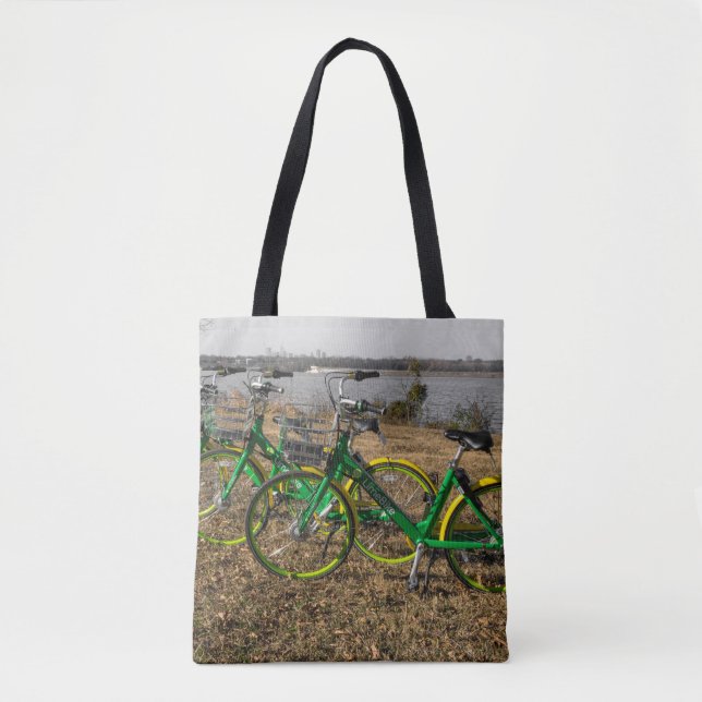 Bike Triplets Tote Bag (Front)