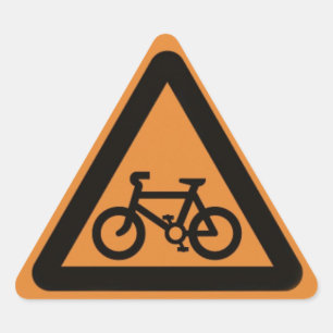 Bike warning sign Sticker