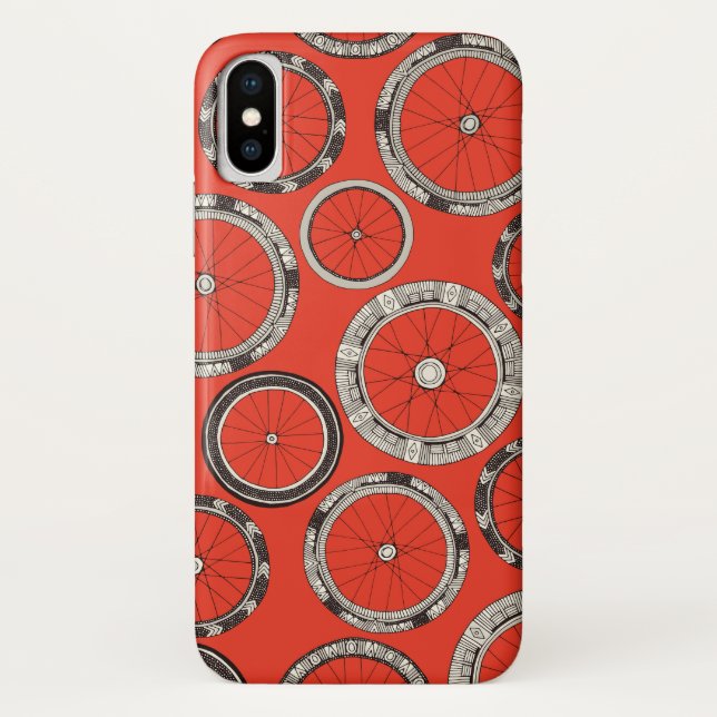 bike wheels fire orange Case-Mate iPhone case (Back)