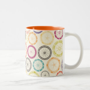bike wheels Two-Tone coffee mug