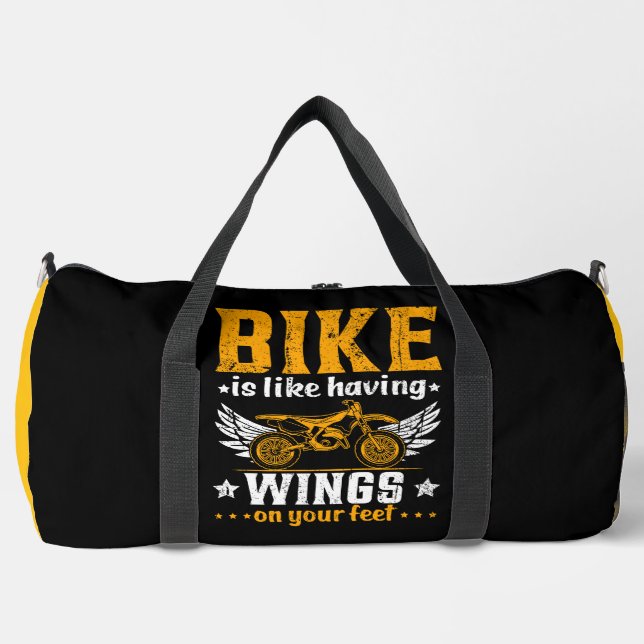  Bike Wings On Your Feet Duffle Bag (Front)