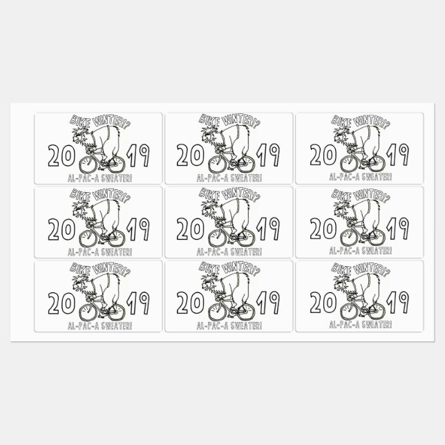 Bike Winter 2019 Alpaca Sweater Sticker (Sheet)
