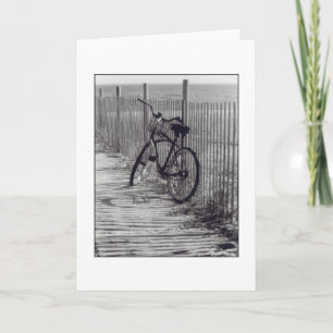 'Bike with Fence' Blank Greeting Card