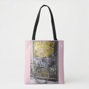 Bike with Graffiti, Madrid Tote Bag