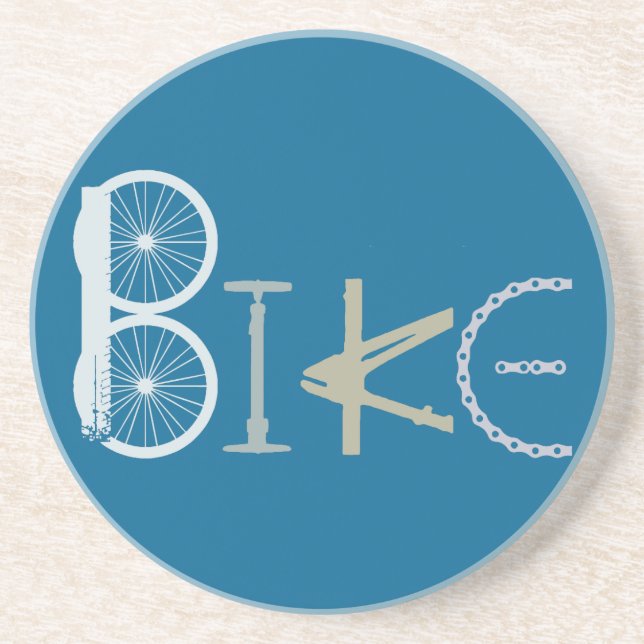 Bike Words from Bike Parts Bicycle Sports fan Coaster (Front)