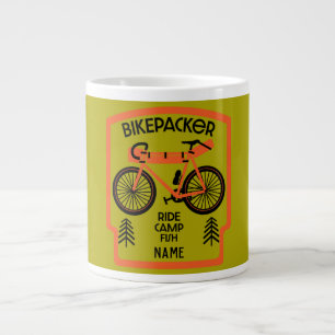 Bikepacker Fish And Camp  Large Coffee Mug