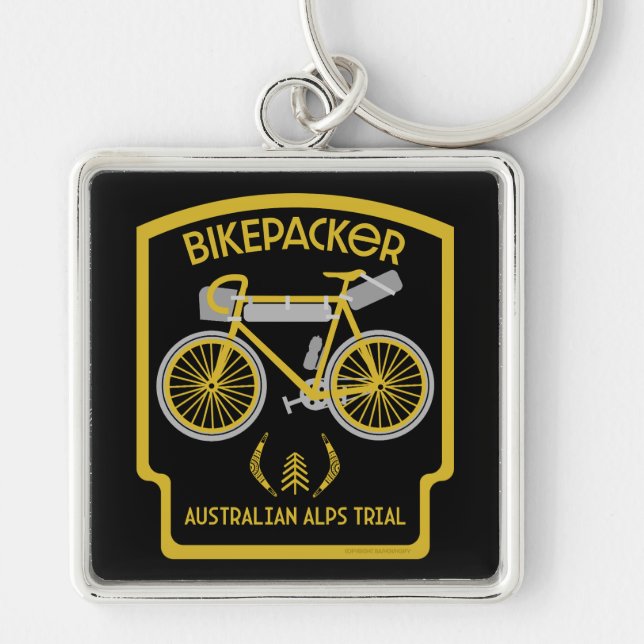 Bikepacking Australian Alps Trial Key Ring (Front)