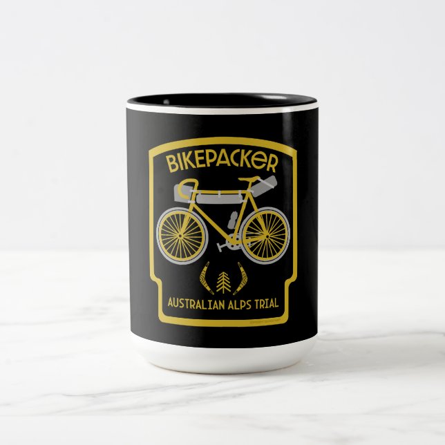 Bikepacking Australian Alps Trial Two-Tone Coffee Mug (Center)