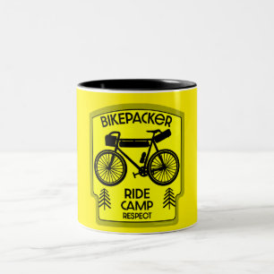 Bikepacking Bike Touring In nature Two-Tone Coffee Mug