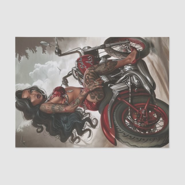 Biker Babe7 Bad to the Bone Edition  Tissue Paper (Front)