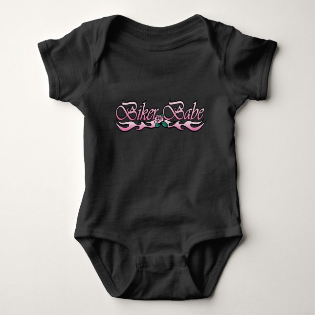 Biker Babe Baby Bodysuit (Front)