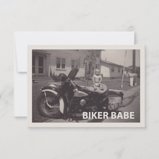 biker babe invitation (Front)